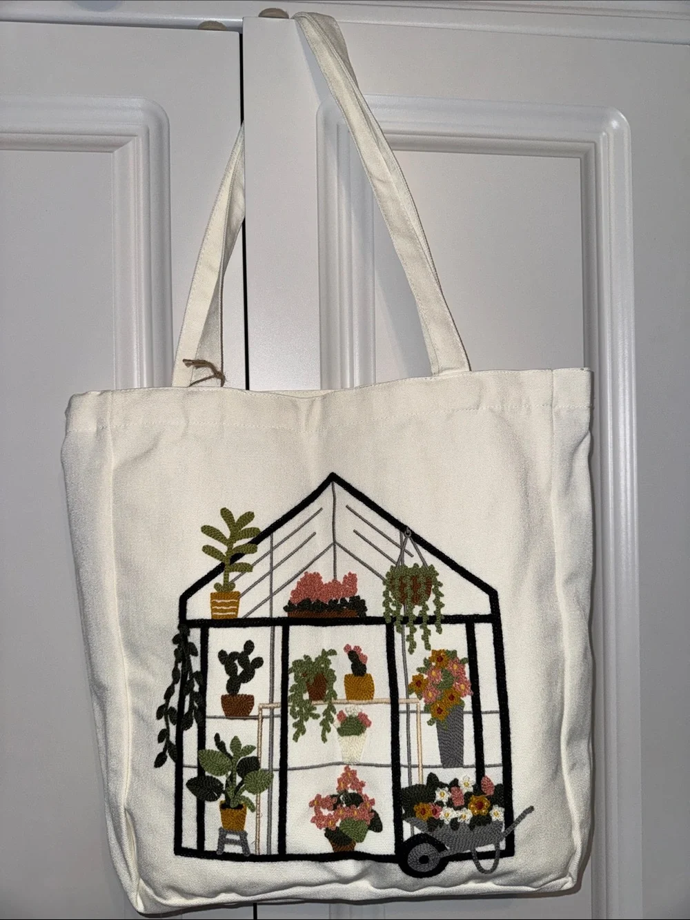 Coral Designs Embroidered Canvas Tote Bag
